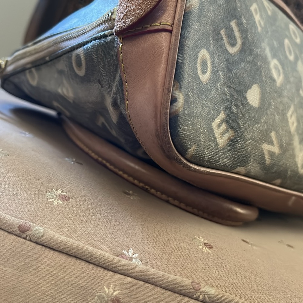 Dooney & Bourke Gray and Tan Satchel Bag - Picture 4 of 7